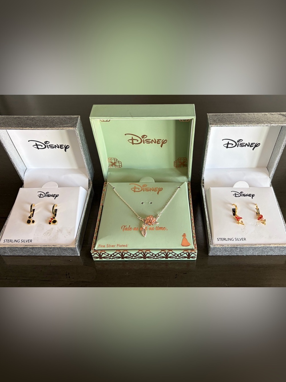 Lot of Silver Disney jewelry
